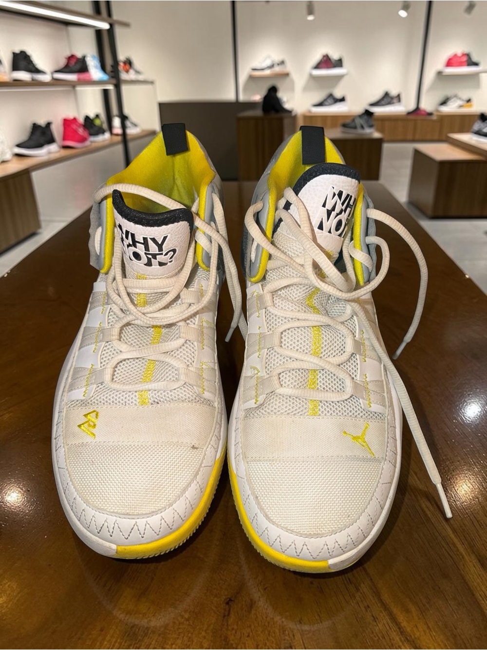 Jordan WHY NOT? Low White & Yellow Basketball Shoes